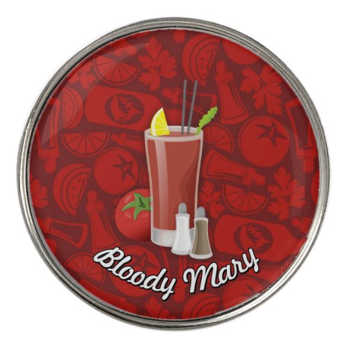 Bloody Mary Cocktail Golf Ball Marker