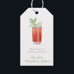 Bloody Mary Cocktail Ingredients Kit Shower Favor Gift Tags<br><div class="desc">Simple favor tag design that would work well for Wedding Shower favor of a Bloody Mary drink kit or similar. 

I hand-painted the "bloody mary" drink in watercolors onto 100% cotton watercolor paper then scanned into digital form.</div>