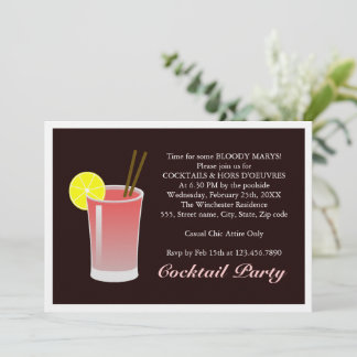 Bloody Mary Cocktail Invitation