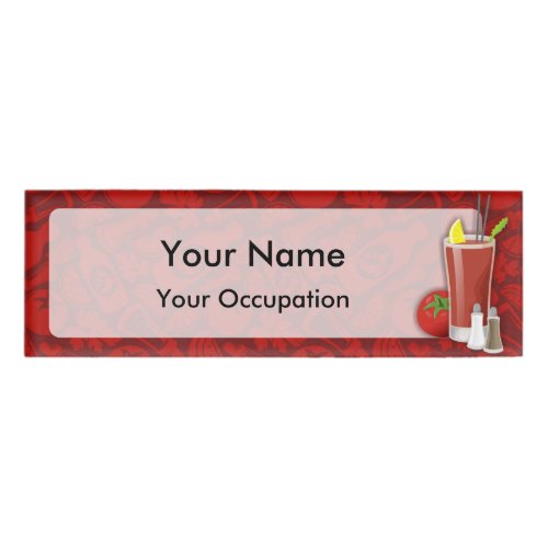 Bloody Mary cocktail name tag