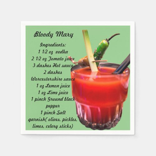 Bloody Mary Cocktail Napkins