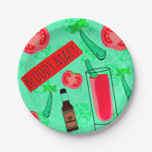 Bloody Mary Cocktail Party Plates