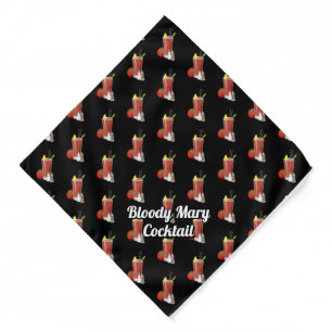 Bloody Mary Cocktail Pattern Bandana