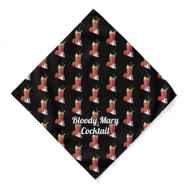 Bloody Mary Cocktail Pattern Bandana (Front)
