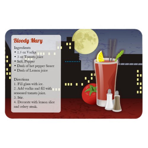 Bloody Mary Cocktail Recipe Magnet