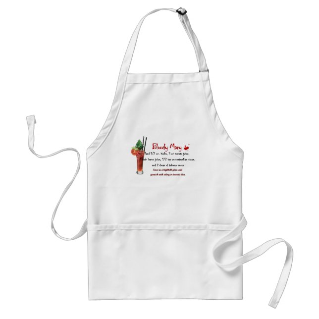 Bloody Mary Drink Recipe Adult Apron (Front)