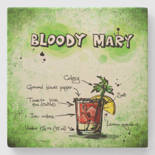 Bloody Mary Drink Recipe Stone Coaster