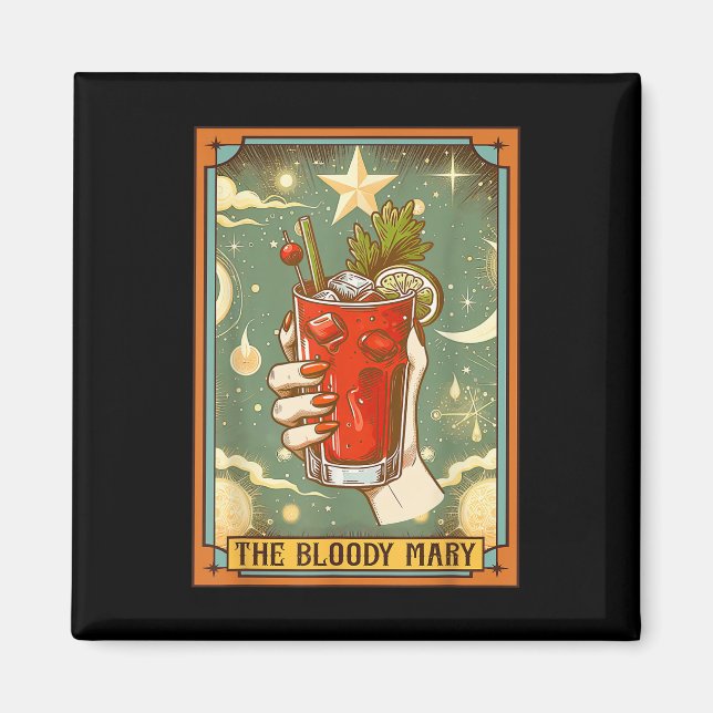 Bloody Mary Drinking Tail The Bloody Mary Tarot Ca Magnet (Front)