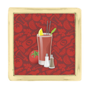 Bloody Mary Gold Finish Lapel Pin