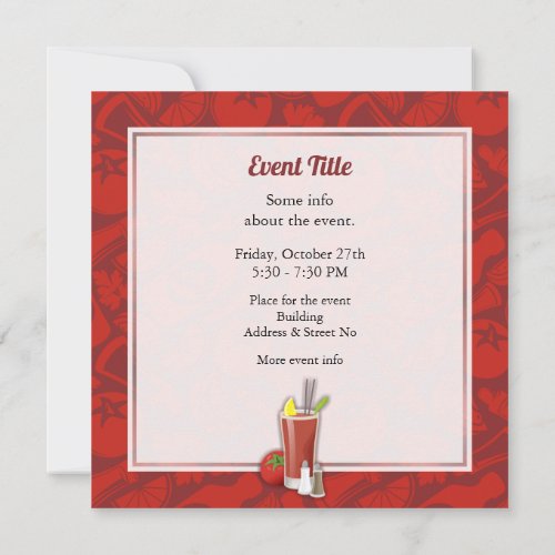 Bloody Mary Invitation