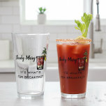 Bloody Mary It's What's for Breakfast Funny  Glass<br><div class="desc">This design may be personalized by choosing the Edit Design option. You may also transfer onto other items. Contact me at colorflowcreations@gmail.com or use the chat option at the top of the page if you wish to have this design on another product or need assistance with this design. See more...</div>