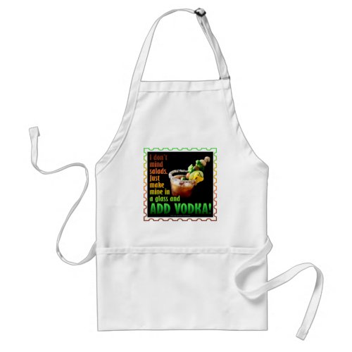 BLOODY MARY LOADED UP WITH BOOZE ADULT APRON