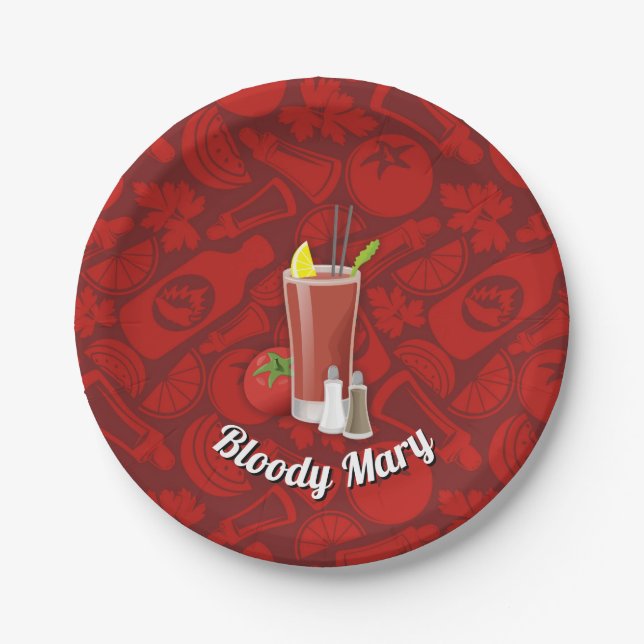 Bloody Mary Paper Plates (Front)