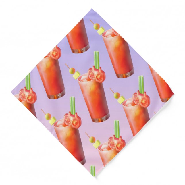 Bloody Mary Pattern: Surreal Tomato Repeat Art Bandana (Front)