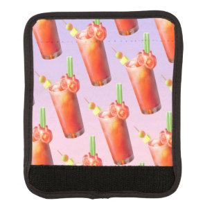Bloody Mary Pattern: Surreal Tomato Repeat Art Luggage Handle Wrap