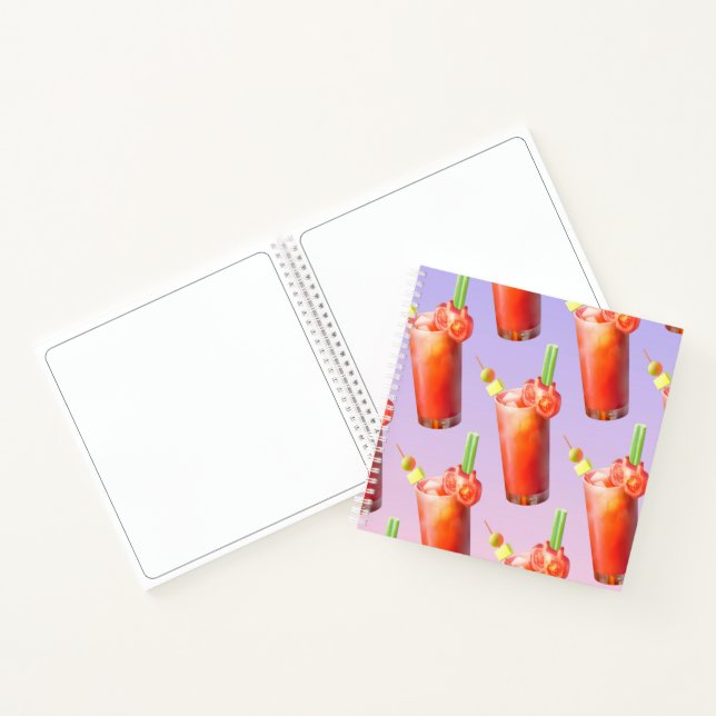 Bloody Mary Pattern: Surreal Tomato Repeat Art Notebook (Inside)