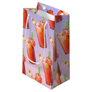 Bloody Mary Pattern: Surreal Tomato Repeat Art Small Gift Bag