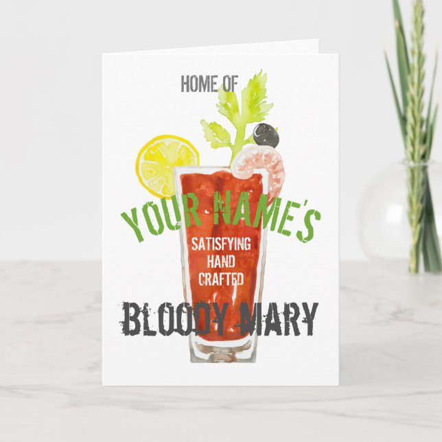 Bloody Mary Personalized Card (Front)