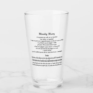 Bloody Mary Recipe Glass