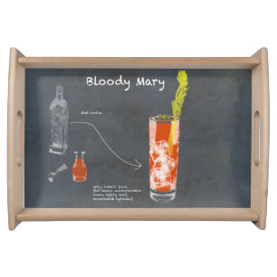 Bloody Mary Recipe Serving Tray