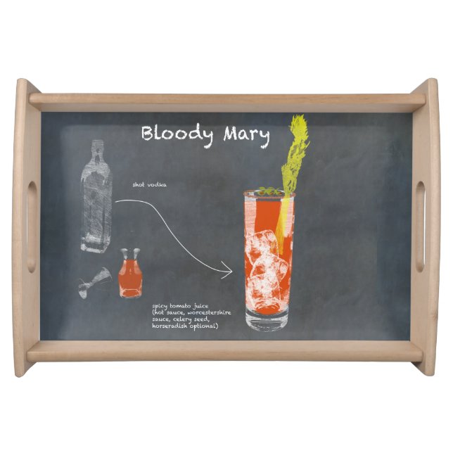 Bloody Mary Recipe Serving Tray (Front)