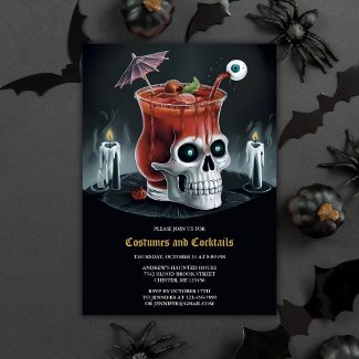 Bloody Mary Skull Costumes & Cocktails Halloween