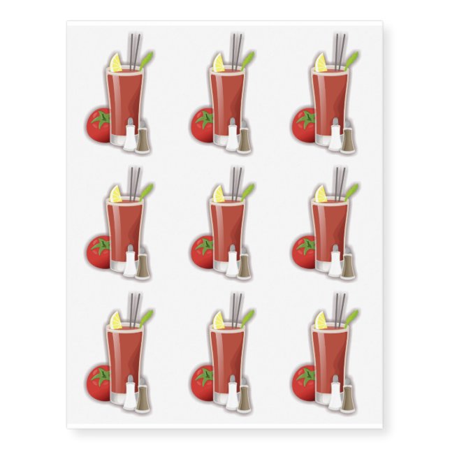 Bloody Mary Temporary Tattoos (Front)