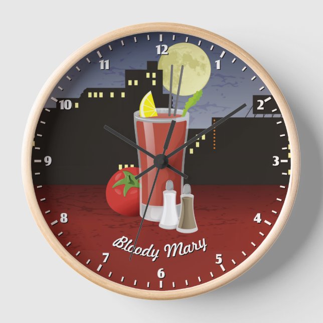 Bloody Mary Wall Clock (Front)