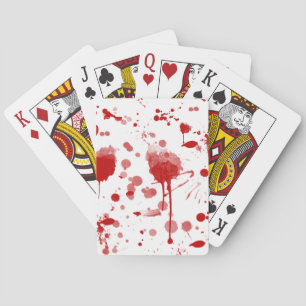Bloody Mess Drips Splatters Custom Color BG Poker Cards