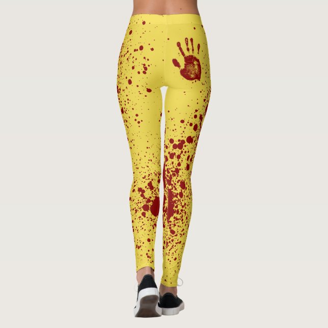 Bloody Mess on Yellow Leggings (Back)
