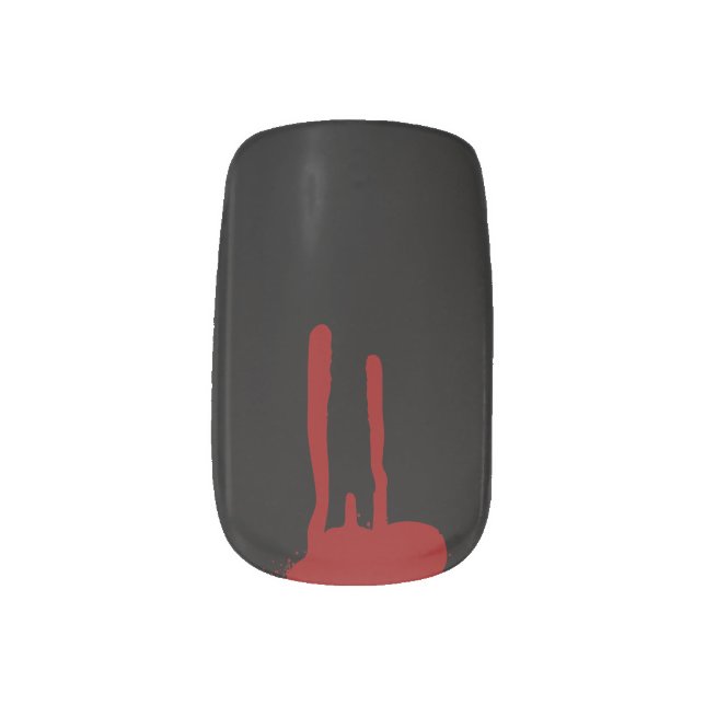 "Bloody Nails" for short nails  Minx Nail Art (Left Thumb)