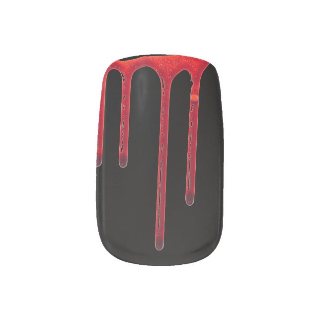 Bloody Nails Minx Nail Art (Left Thumb)