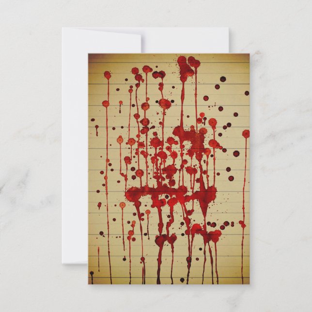 Bloody notebook Halloween Invitation (Front)