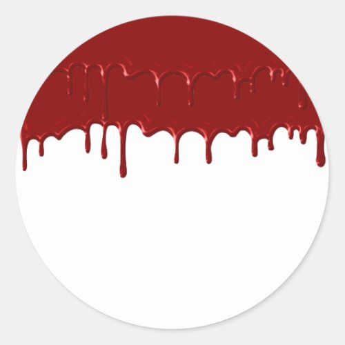 Bloody Red Drips Halloween Party Classic Round Sticker