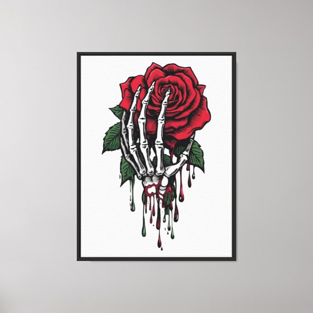 Bloody Rose Canvas Print (Front)