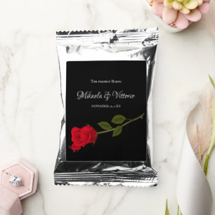 Bloody Rose Elegant Black Gothic Wedding Coffee Drink Mix