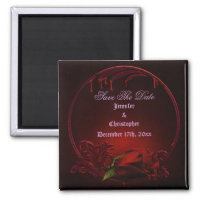Bloody Rose Frame Save The Date Goth Wedding