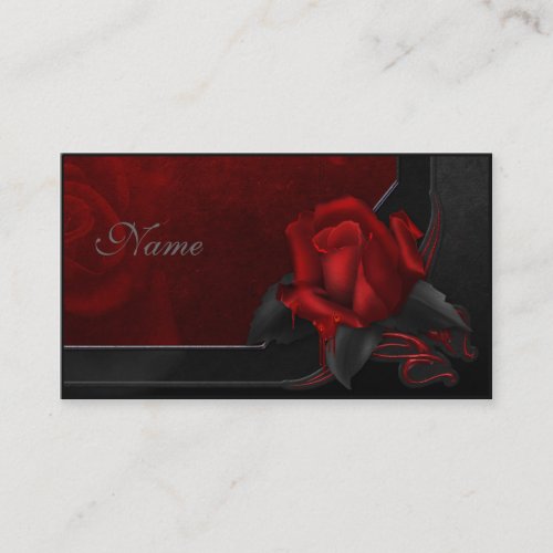Bloody Rose - Gothic Design Business Card
