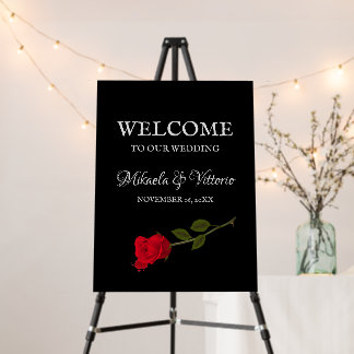 Bloody Rose Gothic Wedding Foam Board