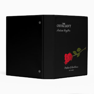 Bloody Rose Officiant Wedding Mini Binder
