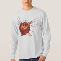 bloody round needles pattern abstract art t-shirt