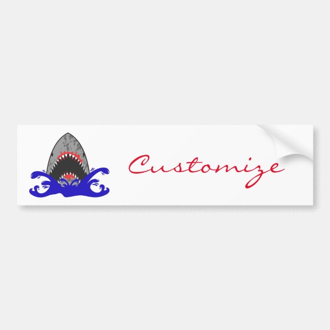 Bloody Shark Jaws Thunder_Cove Bumper Sticker (Front)