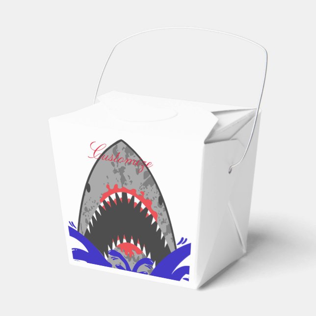Bloody Shark Jaws Thunder_Cove Favor Boxes (Front Side)