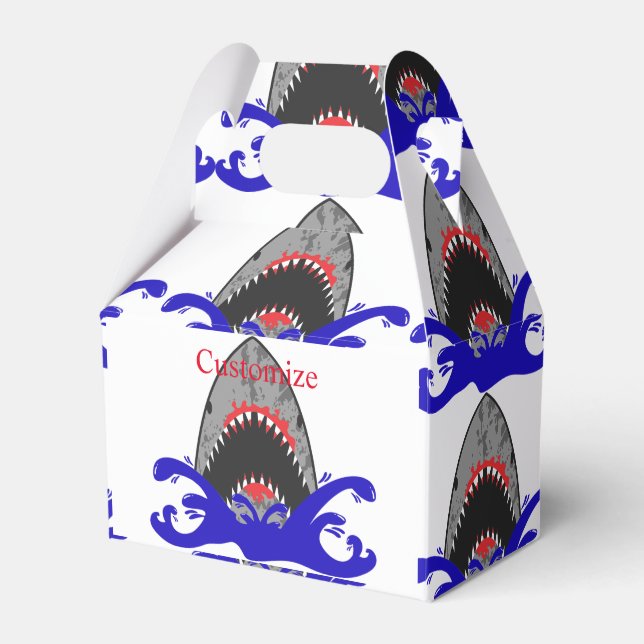 Bloody Shark Jaws Thunder_Cove Favor Boxes (Front Side)