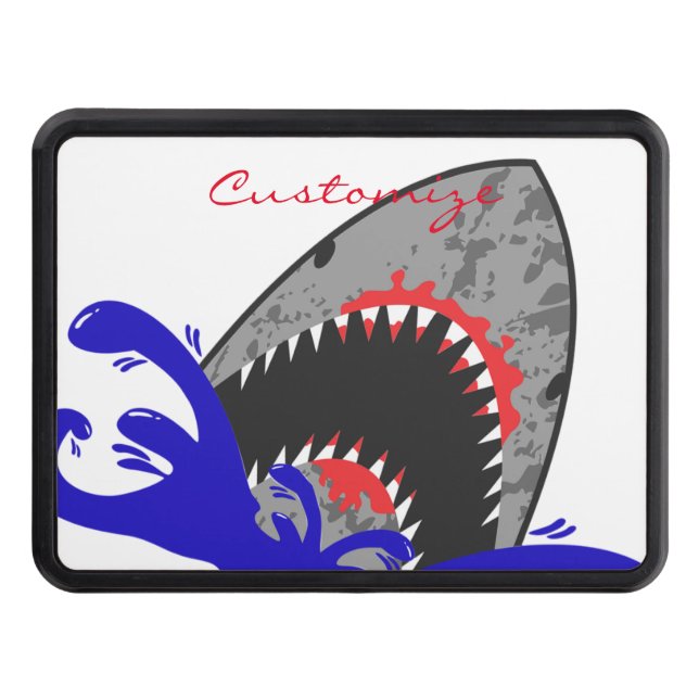 Bloody Shark Jaws Thunder_Cove Hitch Cover (Front)