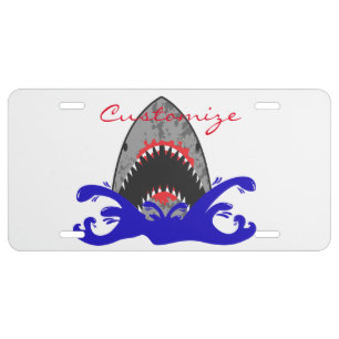 Bloody Shark Jaws Thunder_Cove License Plate