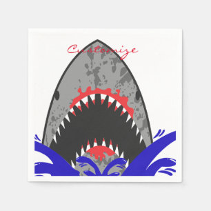 Bloody Shark Jaws Thunder_Cove Napkins