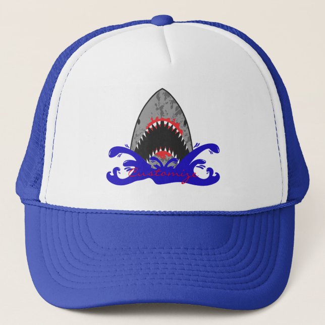 Bloody Shark Jaws Thunder_Cove Trucker Hat (Front)