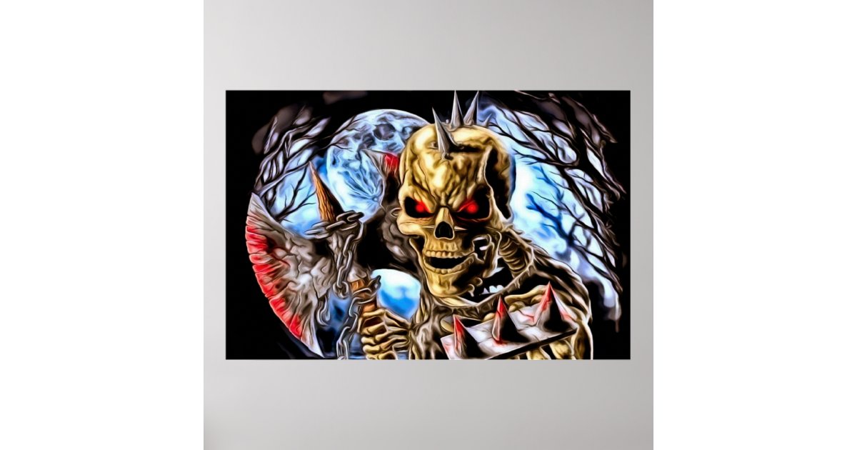 Bloody Skeleton Poster | Zazzle