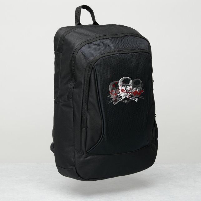 death jansport backpack bloody skull design JanSport backpack